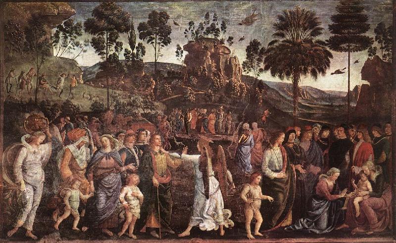 PERUGINO, Pietro Moses's Journey into Egypt a oil painting picture